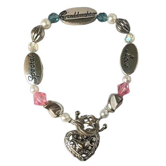 SPECIAL GRANDDAUGHTER HEART AND CHARM BRACELET - Picture 2 of 5